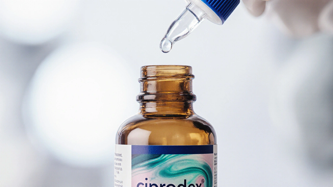 Comparer la solution ophtalmique Ciprodex (ciprofloxacine, dexaméthasone) aux alternatives
