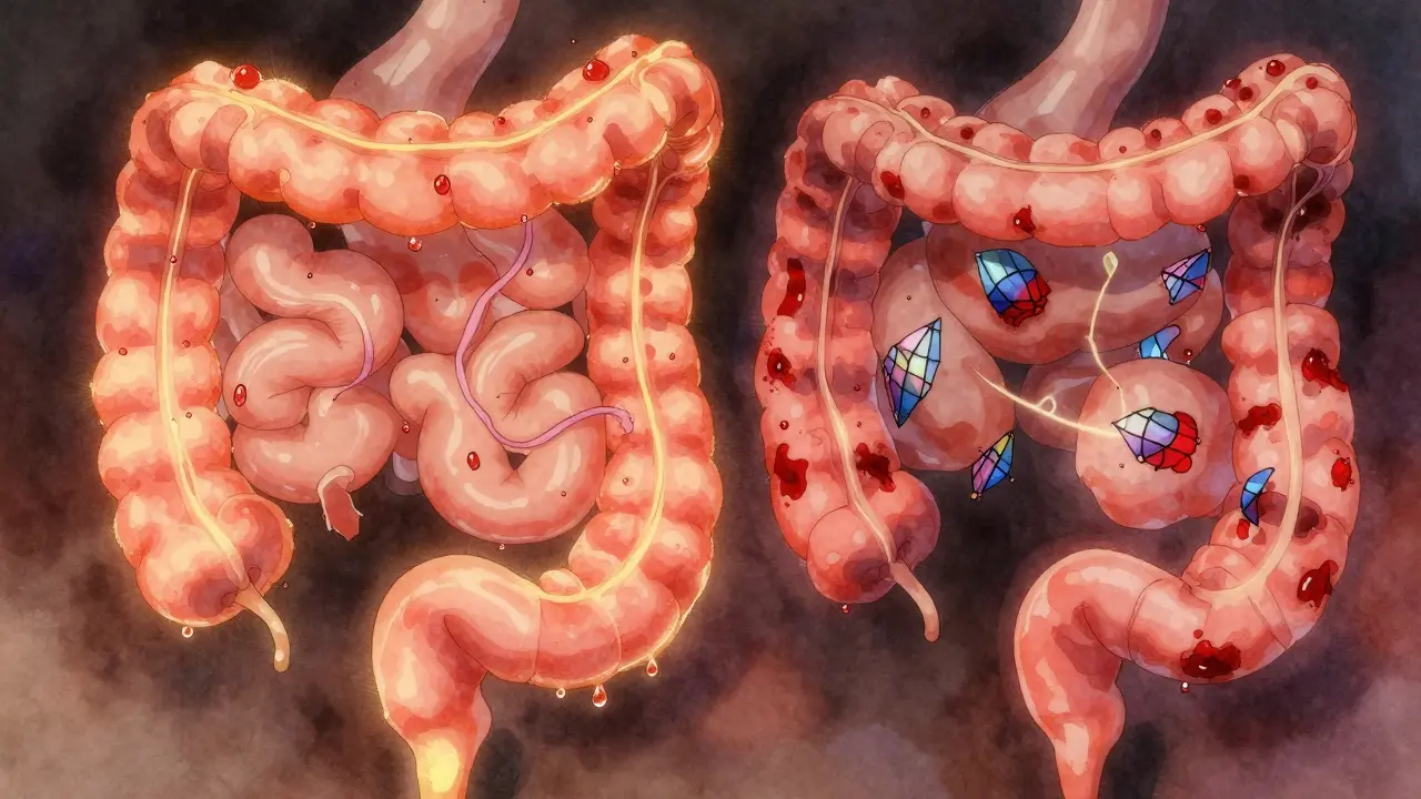 Maladie inflammatoire de l'intestin : Crohn contre colite ulcéreuse