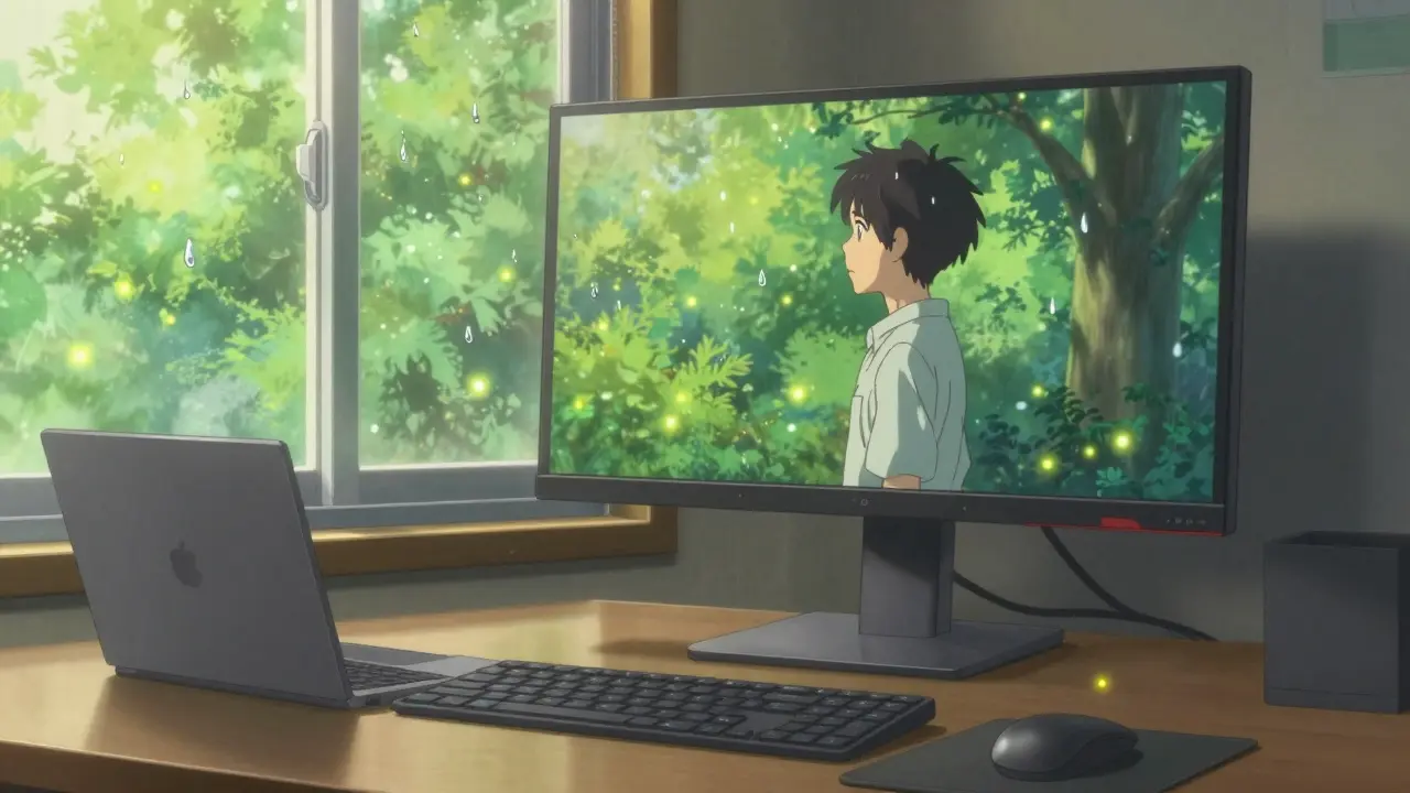 Une personne qui regarde au loin à travers une fenêtre, appliquant la règle 20-20-20 dans un espace ergonomique.