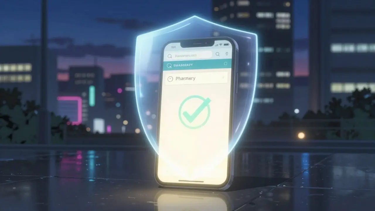 Bouclier numérique protecteur sur un smartphone représentant la sécurité des achats en ligne