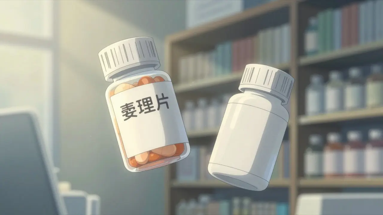 Deux boîtes de médicaments flottant dans une lumière douce et éthérée